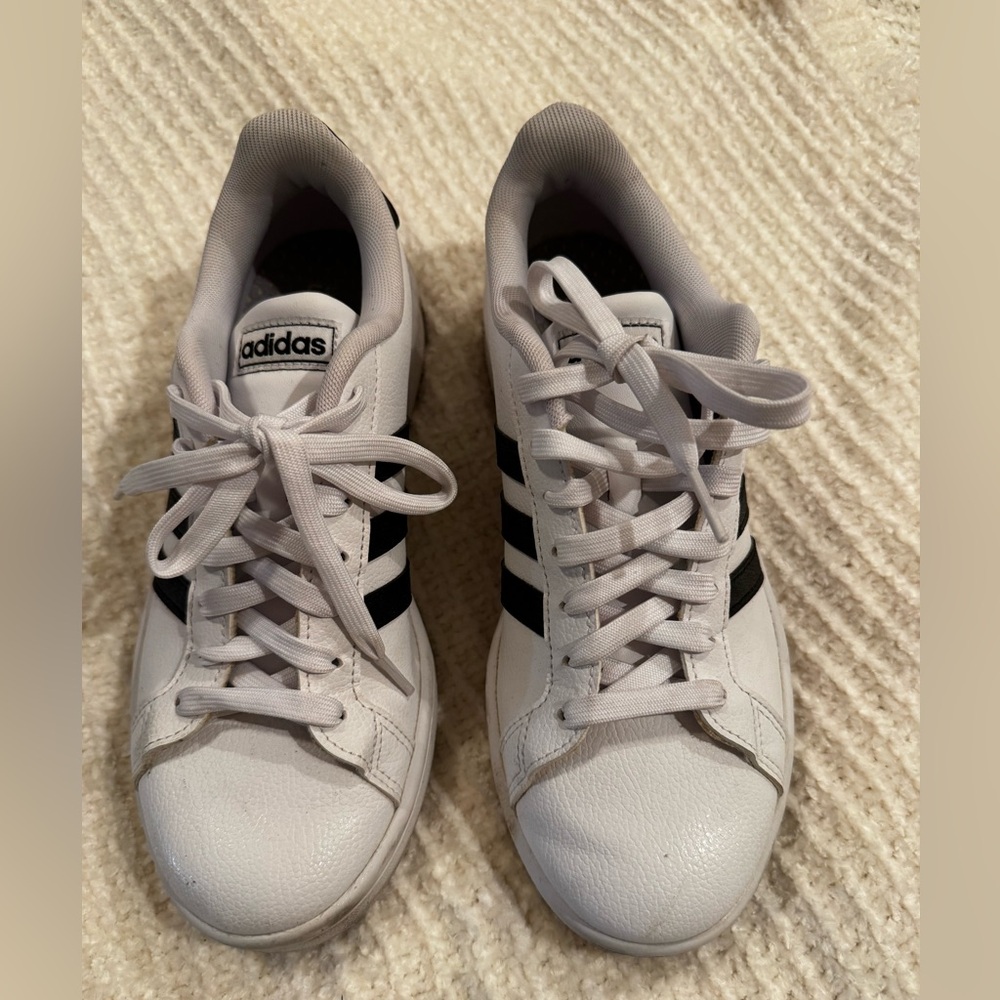 Adidas Women's Grand Court White and Black Sneakers
